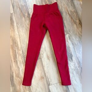 Fleece lined Constantly Varied Gear Red High-Waist Leggings